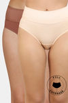 Zivame High Rise Full Coverage Tummy Tucker Hipster Panty (Pack of 2) - Multicolor — thumbnail 1